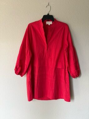 Bright Red Cotton Dress - Size M - Pomander Place